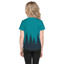 Load image into Gallery viewer, Treeline in Eastern Blue Kids Crew Neck T-Shirt