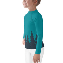 Load image into Gallery viewer, Treeline in Eastern Blue Kids Rash Guard