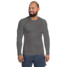 Load image into Gallery viewer, Zambezi Geometry Gray Men's Rash Guard