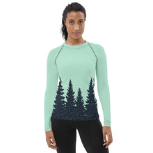 Load image into Gallery viewer, Treeline in Aero Blue Women's Rash Guard