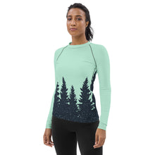 Load image into Gallery viewer, Treeline in Aero Blue Women's Rash Guard