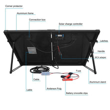 Load image into Gallery viewer, ACOPOWER 100w 12v Portable Solar Panel kit, Foldable 2X 50w Mono Suitcase, proteusX Waterproof 20A Charge Controller