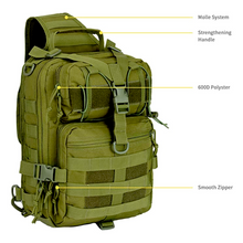 Load image into Gallery viewer, Camping Backpack, Medium Shoulder Sling Range Bag