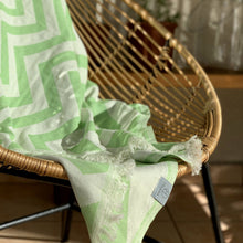 Load image into Gallery viewer, Mersin Eco-friendly Ultra Soft Chevron Towel - Green