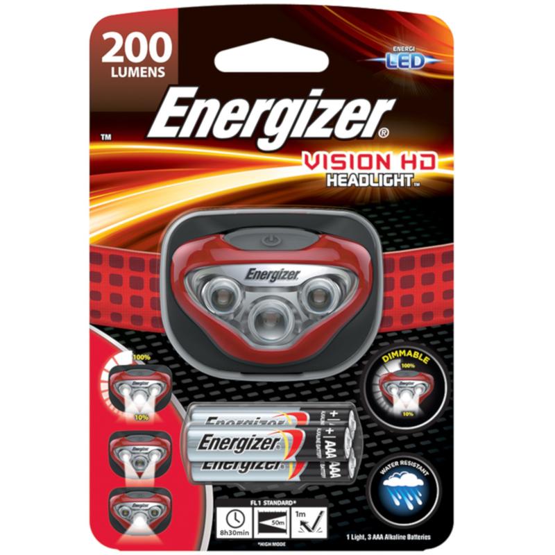 Energizer  180 lumens Red  LED  Headlight  AAA Battery
