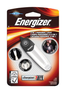 Energizer  30 lumens Black/Silver  LED  Flashlight  AAA Battery
