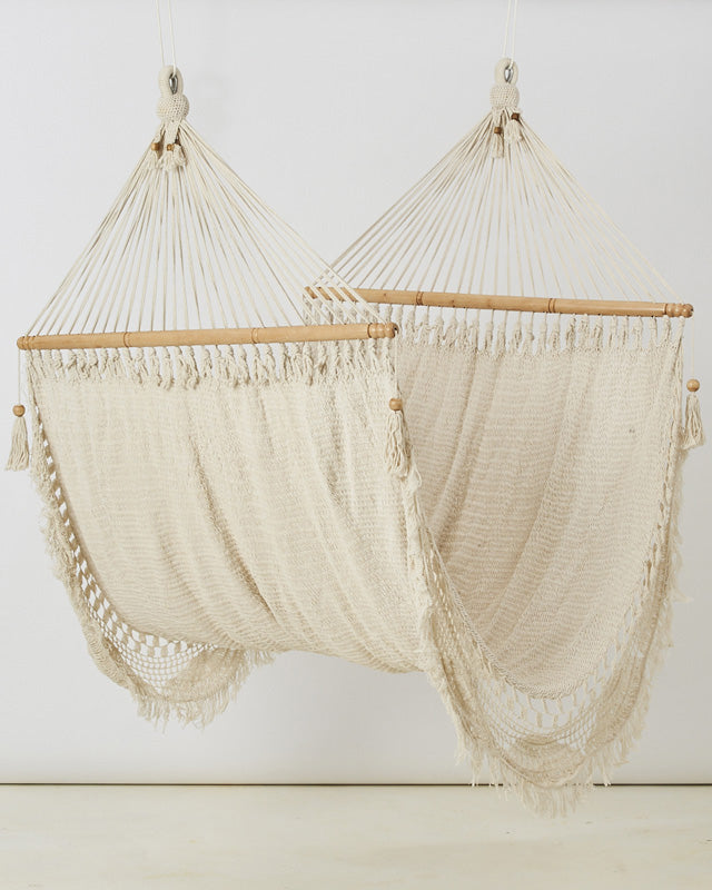 Nica Hammock | Natural White - Double Knotted - Nica Deluxe
