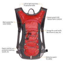 Load image into Gallery viewer, Hydration Pack with 70 oz 2L Water Bladder
