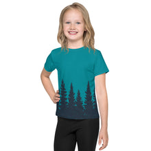 Load image into Gallery viewer, Treeline in Eastern Blue Kids Crew Neck T-Shirt