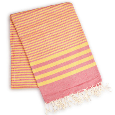 Fethiye Striped Ultra Soft Eco-Friendly - Pink + Orange
