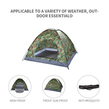 Load image into Gallery viewer, 3-4 Person Camouflage Camping Dome Tent
