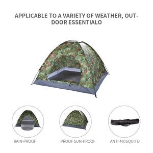 3-4 Person Camouflage Camping Dome Tent