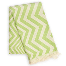 Load image into Gallery viewer, Mersin Eco-friendly Ultra Soft Chevron Towel - Green