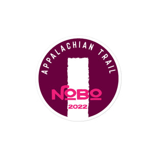 AT NoBo in Pink Bubble-free stickers