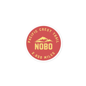Pacific Crest Trail NoBo Bubble-free stickers