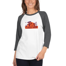 Load image into Gallery viewer, Florida Hiker Sunset 3/4 sleeve raglan shirt